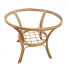 Mesa extra de rattan de 80 cm en natural con cristal