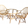 Conjunto sillones y mesa en Rattan extra natural