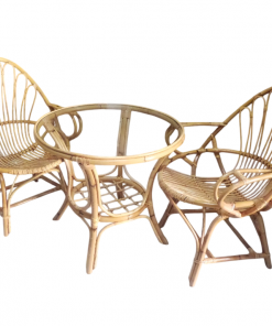 Conjunto sillones y mesa en Rattan extra natural