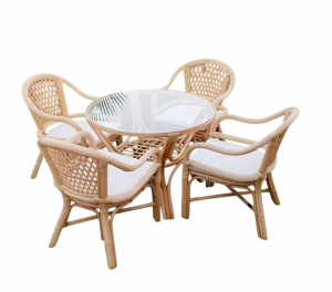 Conjunto extra rattan con mesa de 100 cn
