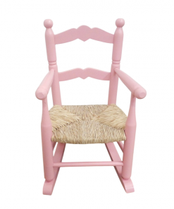 Balancín de niño con asiento de Enea lacado en rosa