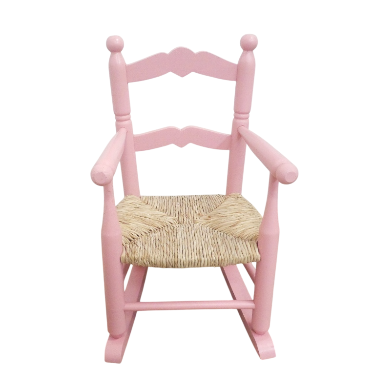 Balancín de niño con asiento de Enea lacado en rosa