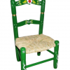 Sillita de enea decorada en verde