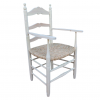 Sillon con asiento de enea en madera natural