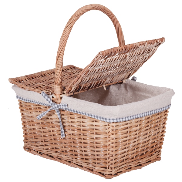 Cesta mimbre picnic - Horta Mimbre cesta en mimbre de picnic con tapas