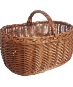 cesta de mimbre con asa extra natural