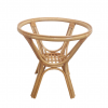 Mesa extra de rattan de 70 cm en natural con cristal