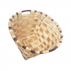 Cesta elaborado en castaño en natural con agarraderos