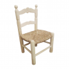 Sillita de asiento elaborado en enea en madera natural