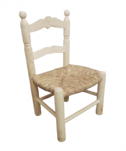 Sillita de asiento elaborado en enea en madera natural
